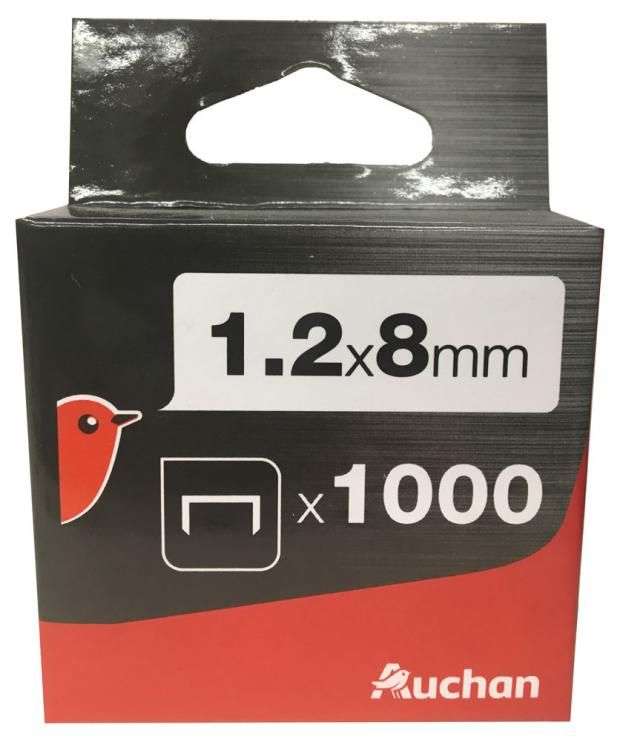 Скобы для степлера Auchan 8 мм, 1000 шт