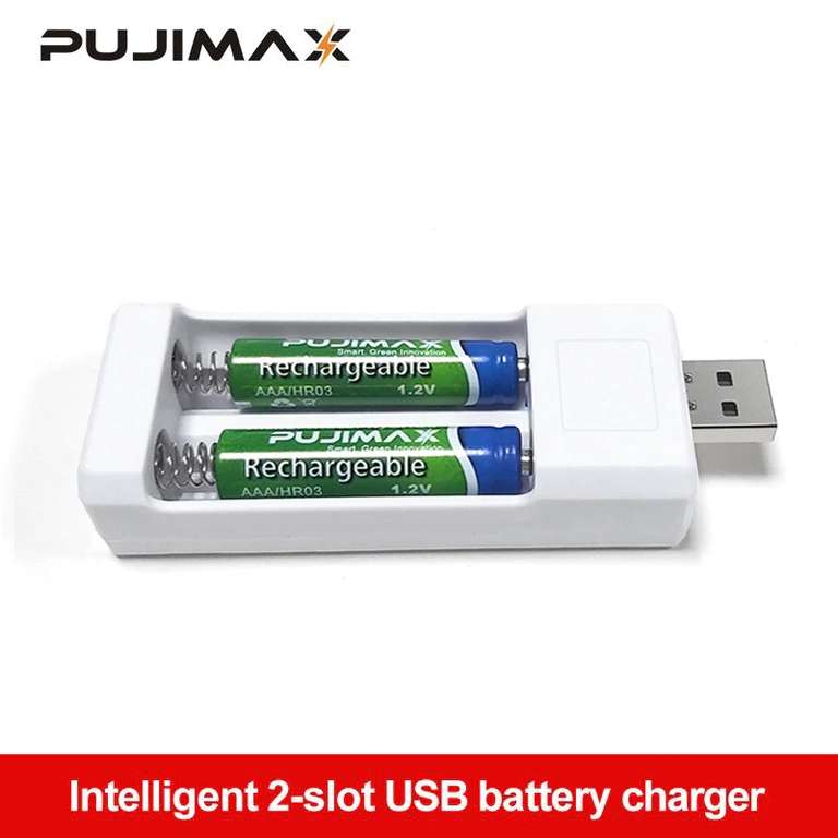 Зарядное устройство PUJIMAX для аккумуляторов AA/AAA от USB