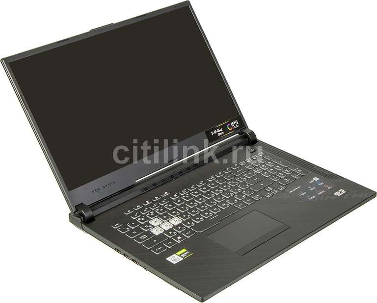 Ноутбук ASUS ROG G712LU-EV001 (17.3", IPS, Intel Core i7 10750H 2.6ГГц, 8ГБ, 512ГБ SSD, NVIDIA GeForce GTX 1660 Ti - 6144 Мб, noOS)