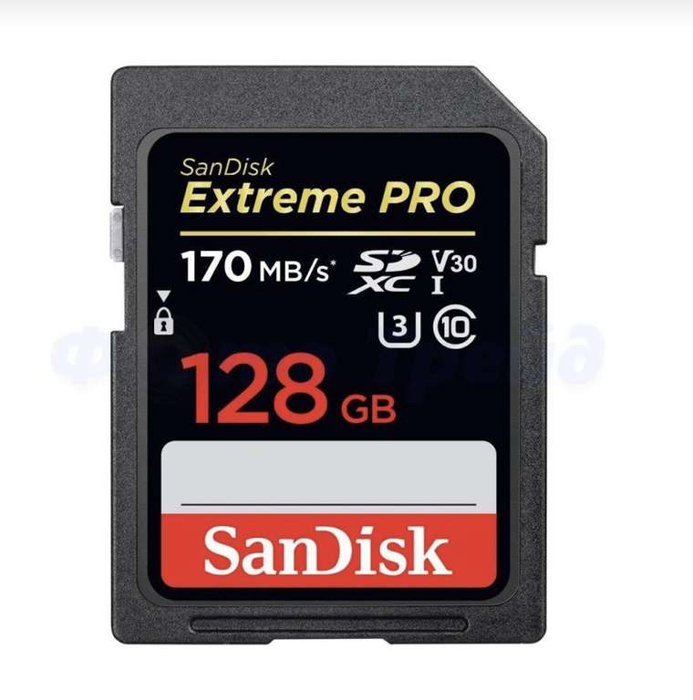 Карта памяти Sandisk SDXC Extreme Pro, 128 ГБ