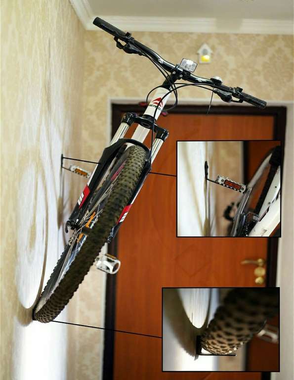 Крепёж для велосипеда на стену 770р, потолок 940р
