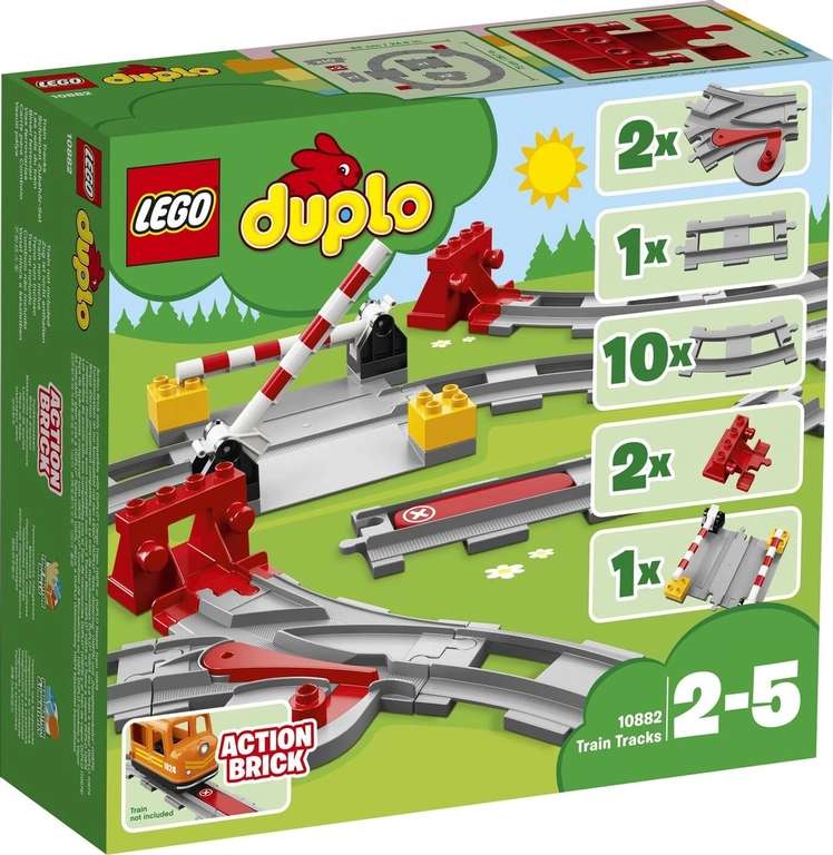 Наборы Lego по акции 1+1=3 (напр. 2шт. Lego Рельсы 108882 + Lego Железнодорожный мост)