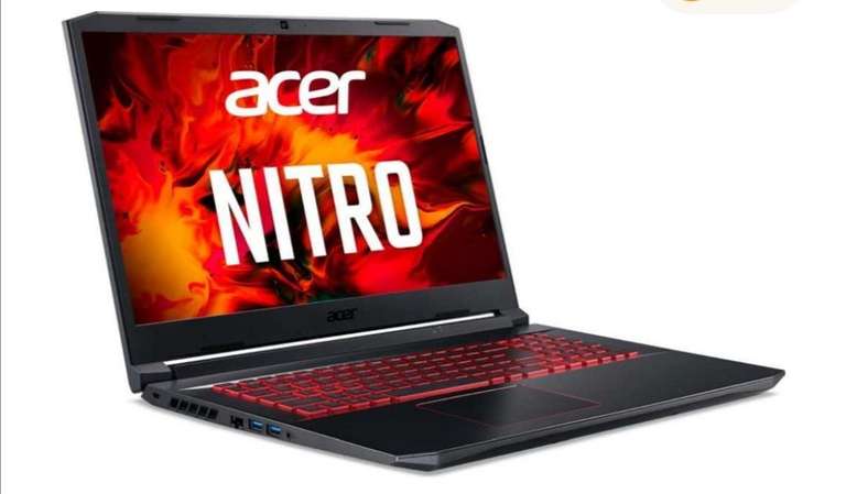 Ноутбук ACER Nitro 5 AN517-52-5971 17.3", IPS, Intel Core i5 10300H 2.5ГГц, 8ГБ, 512ГБ SSD, NVIDIA GeForce RTX 2060 - 6144 Мб