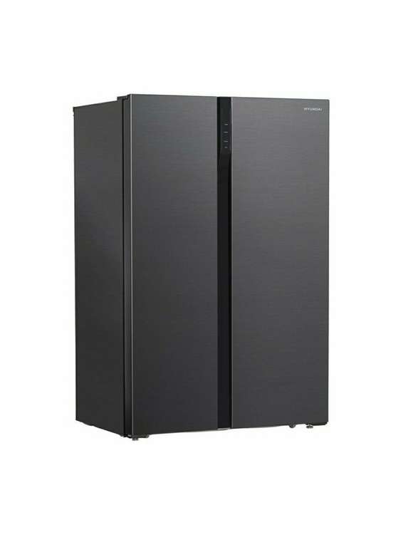 Холодильник HYUNDAI CS5003F, двухкамерный, черная сталь