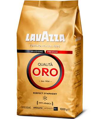 Кофе в зернах Lavazza Qualita Oro, арабика, 1000 г + 468 баллов на Яндекс.Плюс
