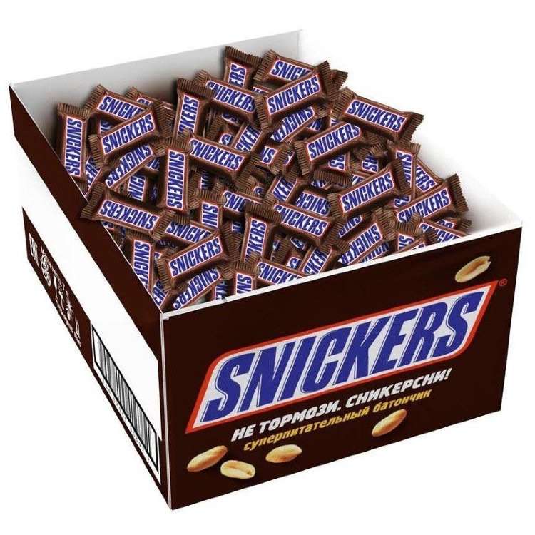 Шоколадные конфеты Snickers Minis, 2,9 кг