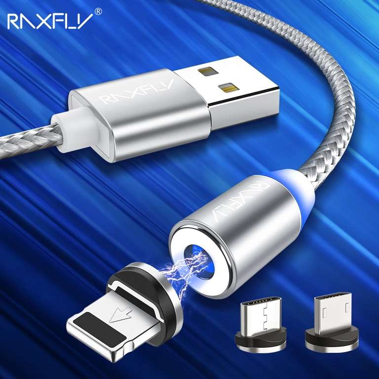 RAXFLY Магнитный зарядный USB кабель US $1.97