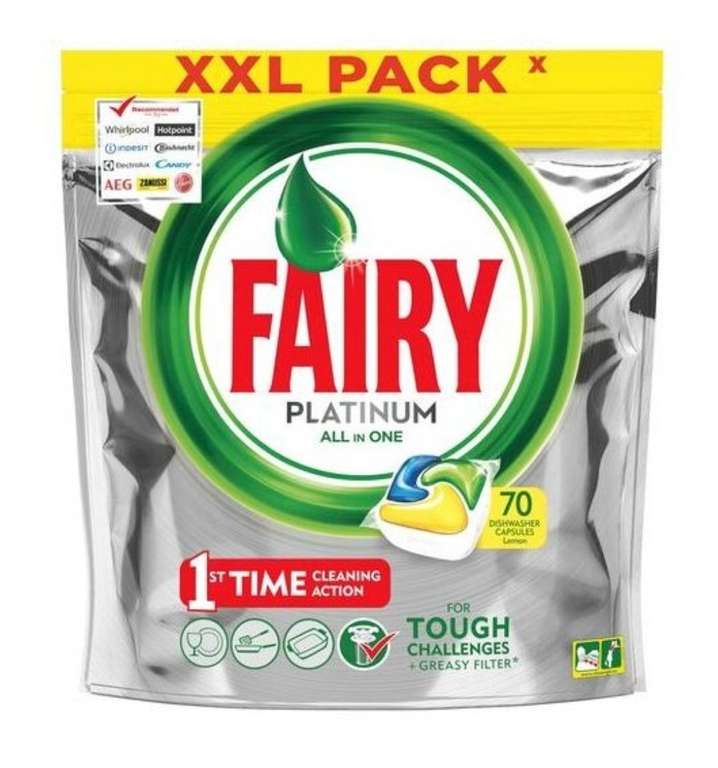 Таблетки для ПММ Fairy Platinum All in 1 (лимон) 70шт.