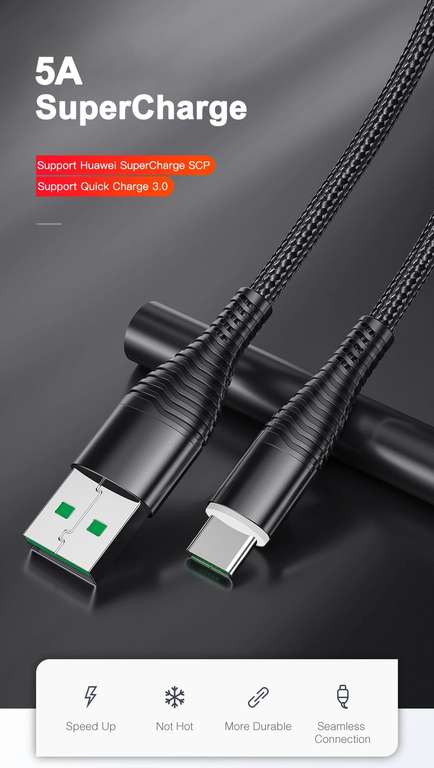 Type-C кабели 5А Huawei Super Charge