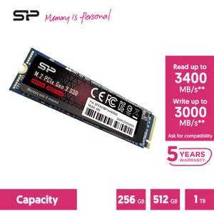 2TБ NVME SSD M.2 Silicon Power P34A80 3400MB/s/3000MB/s