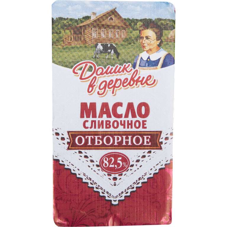 Масло Домик в деревне сладко-сливочное 82.5% БЗМЖ, 180 г