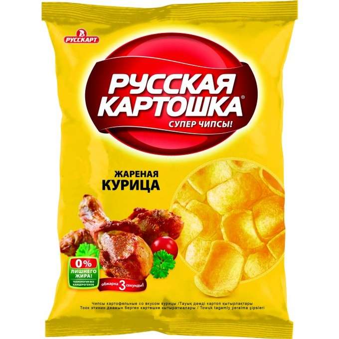 Чипсы Русская картошка (1+1) сметана и укроп / курица 80 г