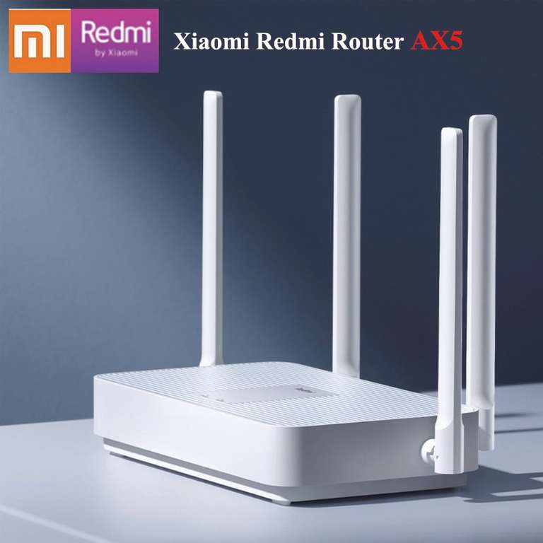 Роутер Xiaomi Redmi AX5 (Wi-Fi 6, 2.4/5 ГГц, 1 Гбит/с)