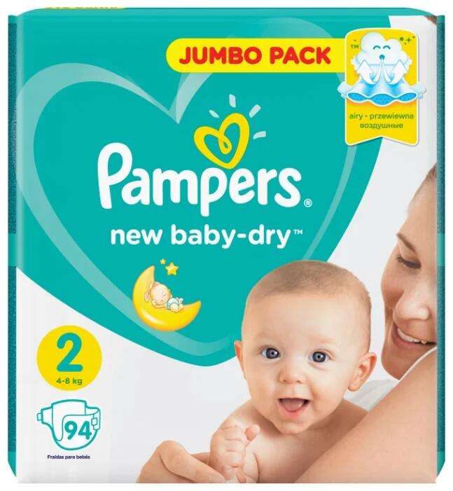 Подгузники Pampers New Baby Dry 2 (4-8 кг) 94 шт.