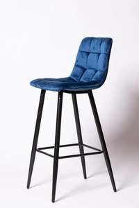 Барный стул на 4 ножках со спинкой и мягким сиденьем