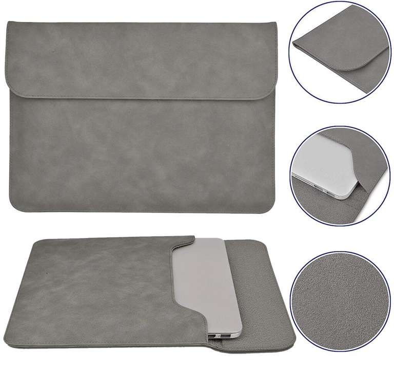 Чехол-папка-футляр-конверт SSY замша для ноутбука MacBook Air 13 / MacBook Pro 13 Retina, серый