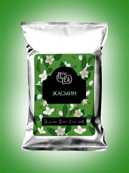 Чай It's tea "жасмин" зеленый листовой с жасмином Премиум, 250 гр.