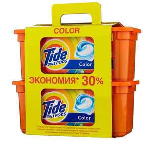 Tide капсулы 3 in 1 Pods Color, контейнер, 60 шт.