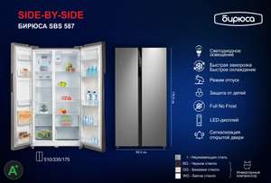 [Москва и МО] Холодильник Бирюса SBS 587 WG (инверторный компрессор Midea)