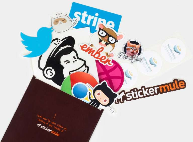 10 виниловых стикеров с вашим дизайном на StickerMule