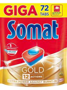 Таблетки для мытья посуды в посудомоечной машине Somat Gold 72 шт
