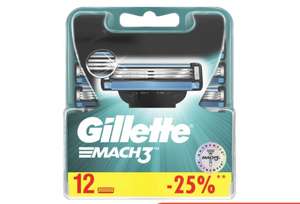 Кассеты для бритья Gillette MACH3 12 шт. (91₽ за 1 шт.) TMALL