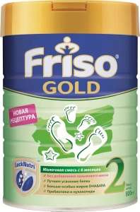 Молочная смесь Friso Gold LockNutri, с пребиотиками, 6-12 месяцев, 800 г