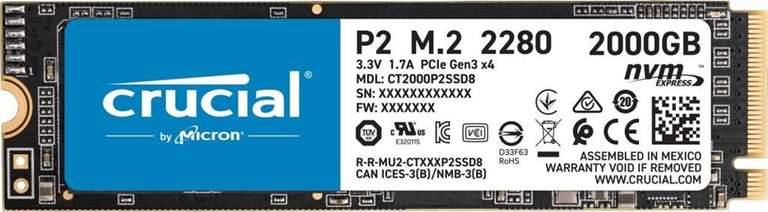 Crucial P2 M.2 SSD NVMe 2TB (доставка из Германии)