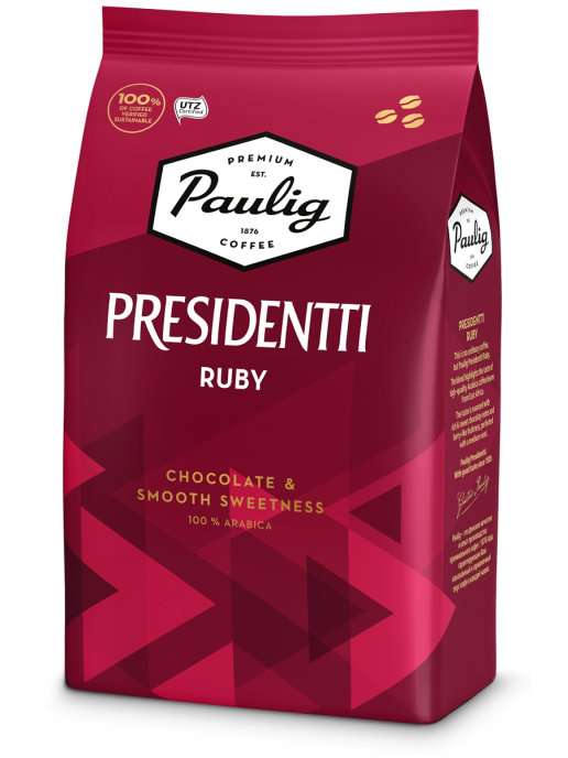 Кофе в зернах Paulig Presidentti Ruby, 1 кг в Лента Сбермаркет