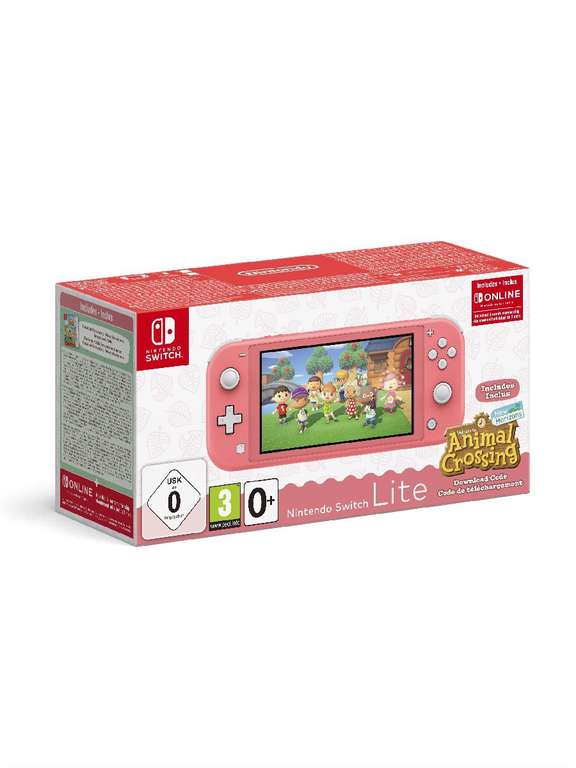 Nintendo Switch Lite + код загрузки Animal Crossing: New Horizons + NSO