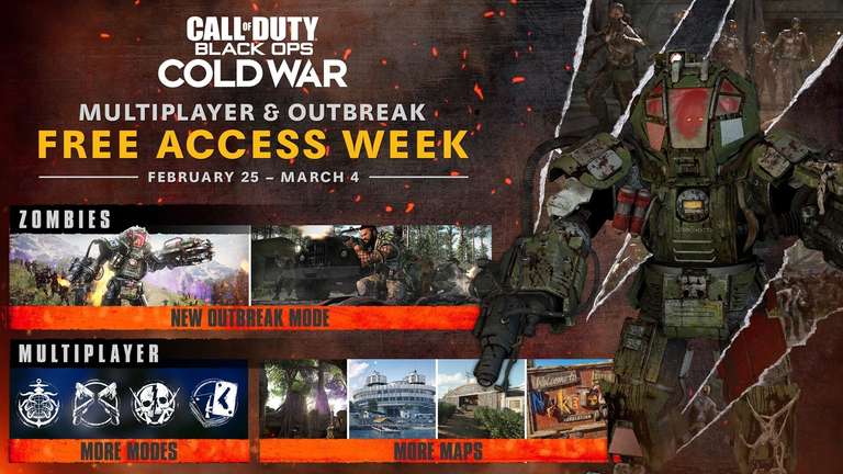 [PS4, Xbox, PC] Бесплатная неделя в мультиплеер и зомби-режиме CoD: Black Ops Cold War + компания на Xbox без интернета