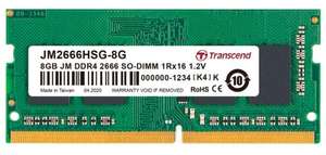 Оперативная память Transcend DDR4 2666 (PC 21300) SODIMM 260 pin, 8 GB 1 шт. 1.2 В, CL 19, JM2666HSG-8G