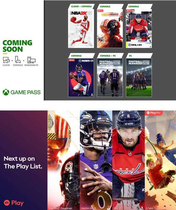 NHL 21 и другие игры пополнят каталоги подписок Xbox Game Pass и EA Play