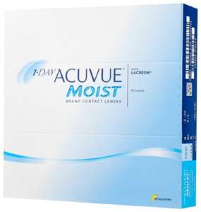 Контактные линзы Acuvue 1-Day Moist (90 линз), R 8,5, D -2