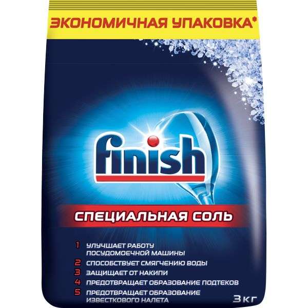 Соль для ПММ Finish д/DW 3 кг (с бонусами 195₽)