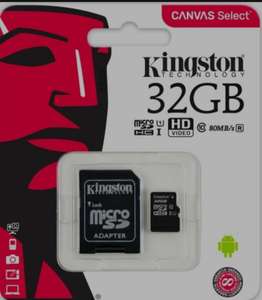 [не везде] Карта памяти Kingston microSDHC 32GB Class 10 UHS-I U1 + SD адаптер (SDCS/32GB)