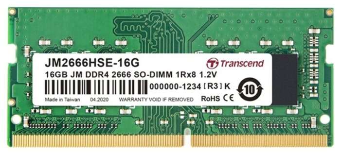 Оперативная память Sodimm Transcend 16gb DDR4 2666