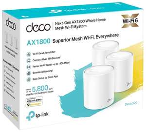 Wi-Fi Mesh система TP-LINK Deco X20 (3-pack) (WIFI 6, 1 Гбит/с, WPA3)
