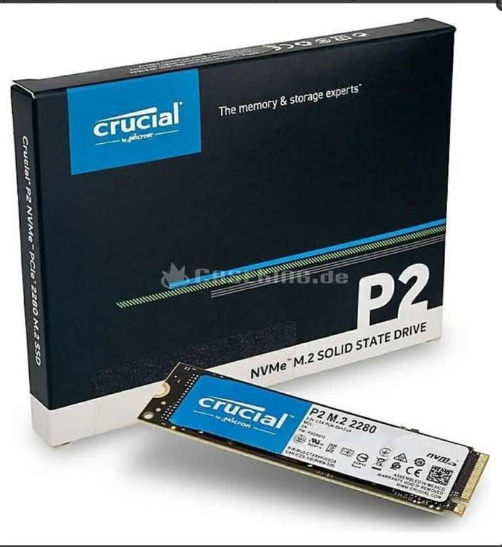 Crucial P2 SSD 1 TB, M.2 2280 PCI Express 3.0 x4 (NVMe)