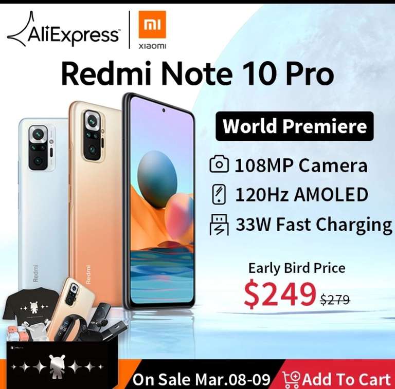 Смартфон Xiaomi Redmi Note 10 Pro 6/64