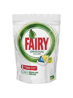 Капсулы для посудомоечной машины Fairy​ Original All In One Лимон (60 штук) за 843р. + доставка бесплатно.
