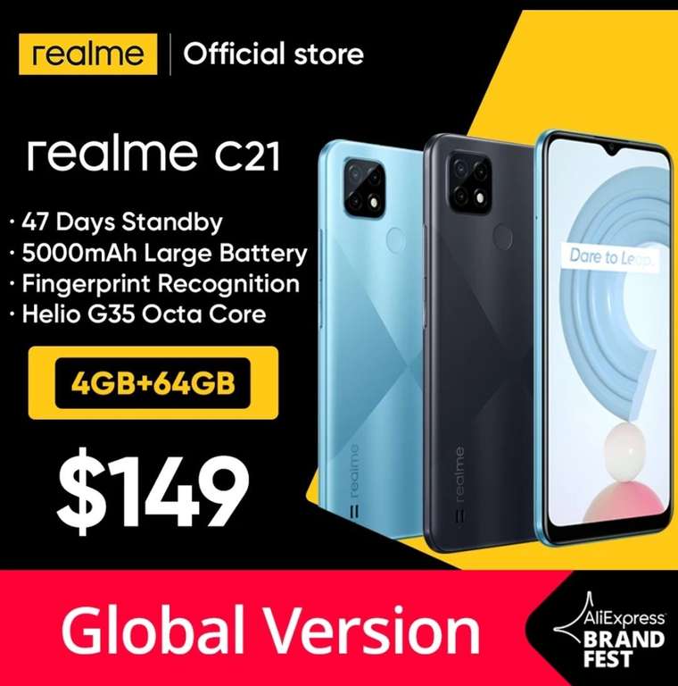Смартфон Realme C21, 4/64 Gb