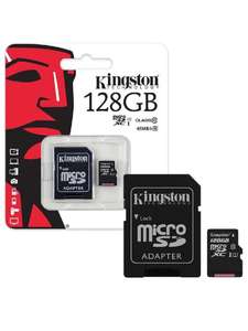 Карта памяти 128Гб Kingston Canvas Select Plus microSD Class10