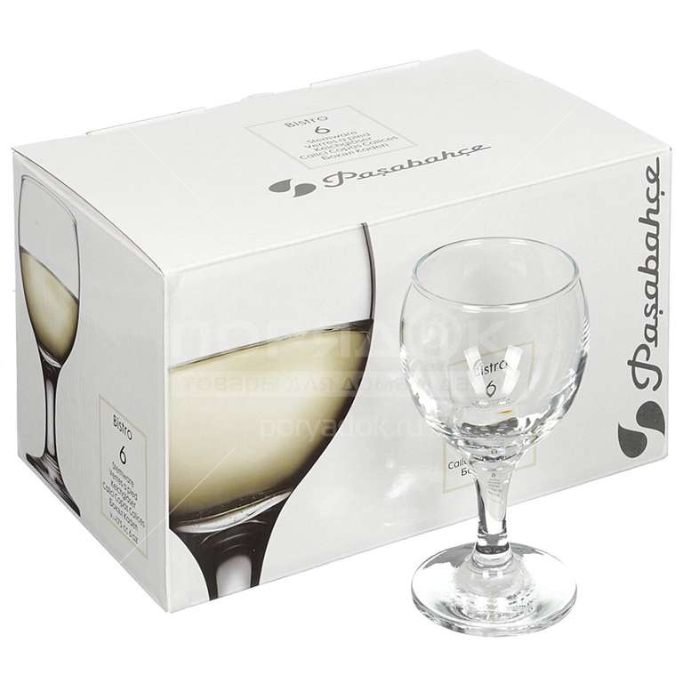 Набор бокалов для вина Pasabahce Bistro 44415B, 6 шт, 175 мл