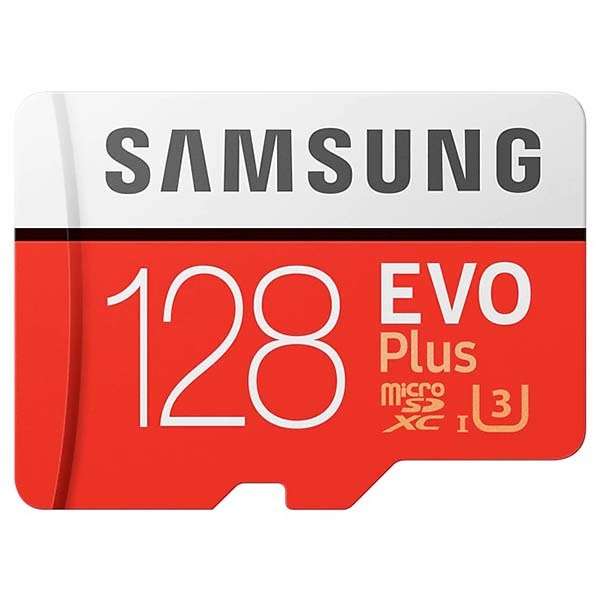Карта памяти MicroSD Samsung 128GB EVO plus + SD адаптер (MB-MC128HARU), UHS-I, U3, class 10