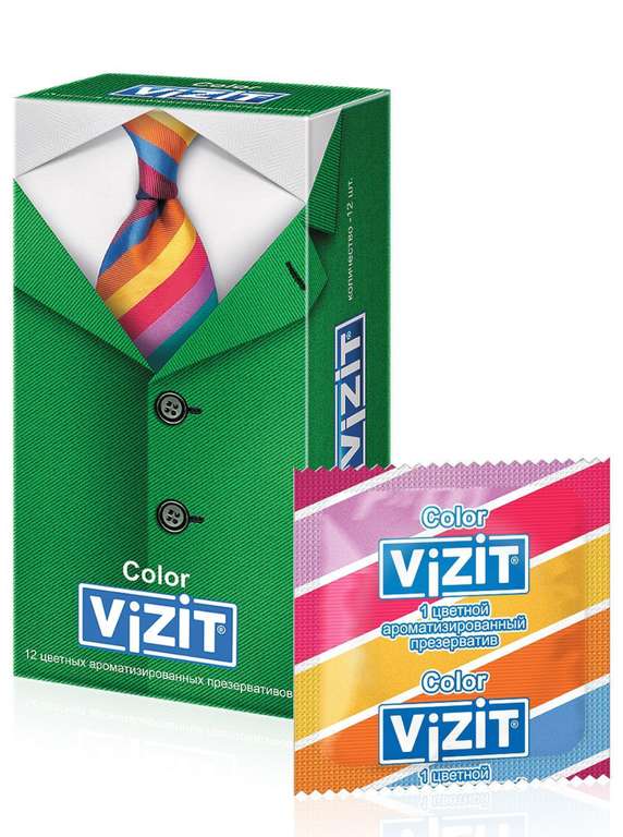 Презервативы VIZIT Color 12шт.