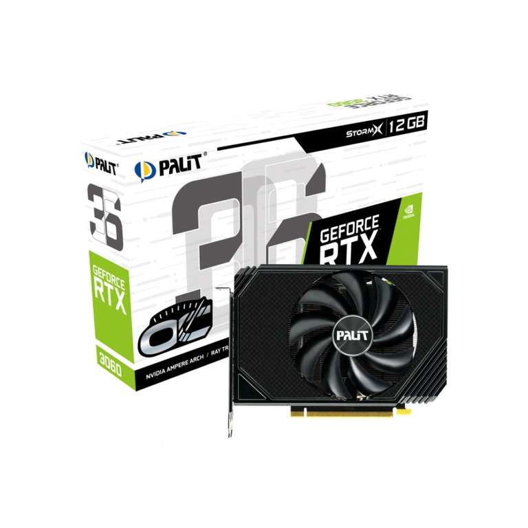 Видеокарта PALIT GeForce RTX 3060 PCIE16 RTX3060 12GB GDDR6 PA-RTX3060 STORMX OC 12G