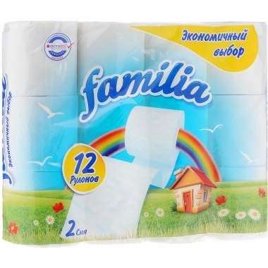 Туалетная бумага Familia Радуга 2 слоя 12 рулонов