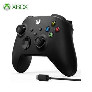 Геймпад беспроводной Microsoft для Xbox One/Series X|S Wireless Controller Carbon Black (чёрный) + кабель USB Type-C