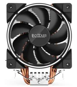 Кулер для процессора PCcooler GI-X3 серебристый/черный/белая подсветка